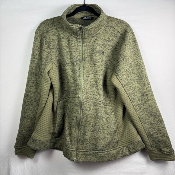 The North Face Olive Green Zip-Up Jacket Women’s Size XL - Picture 1 of 5